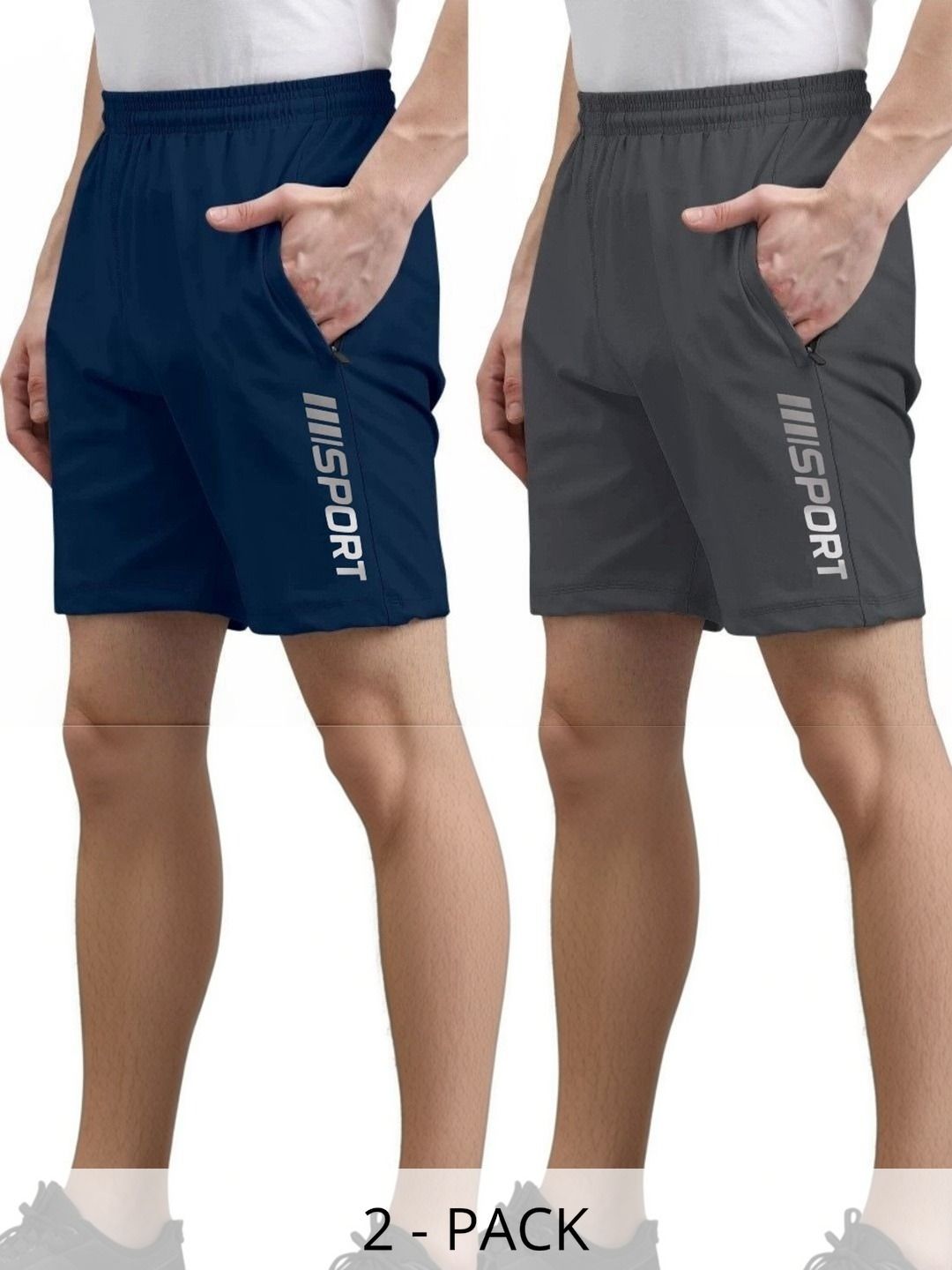 DESNUDA Men Pack Of 2 Typography Training or Gym Sports Shorts-picture-13