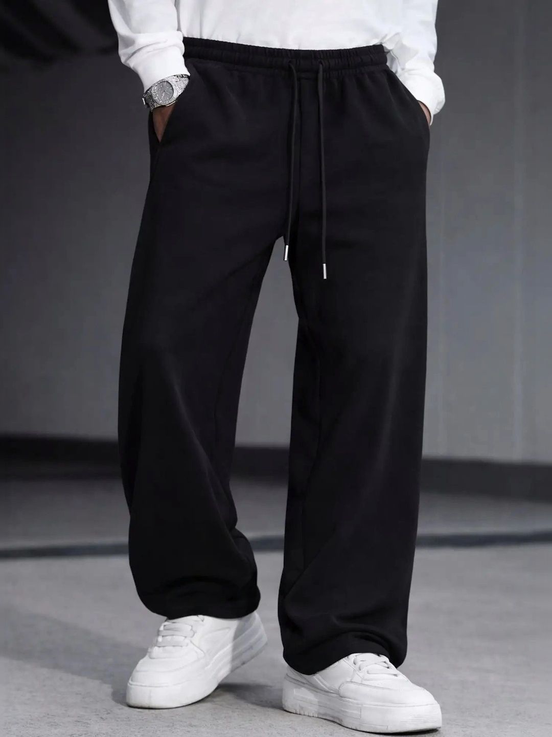 SYNZO Men Relaxed Easy Wash Trousers-picture-54