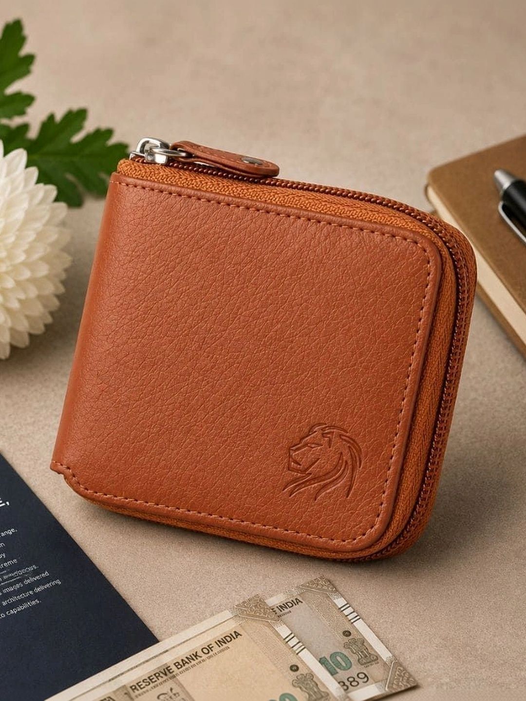 VEMILIO Men PU Zip Around Wallet-image-45