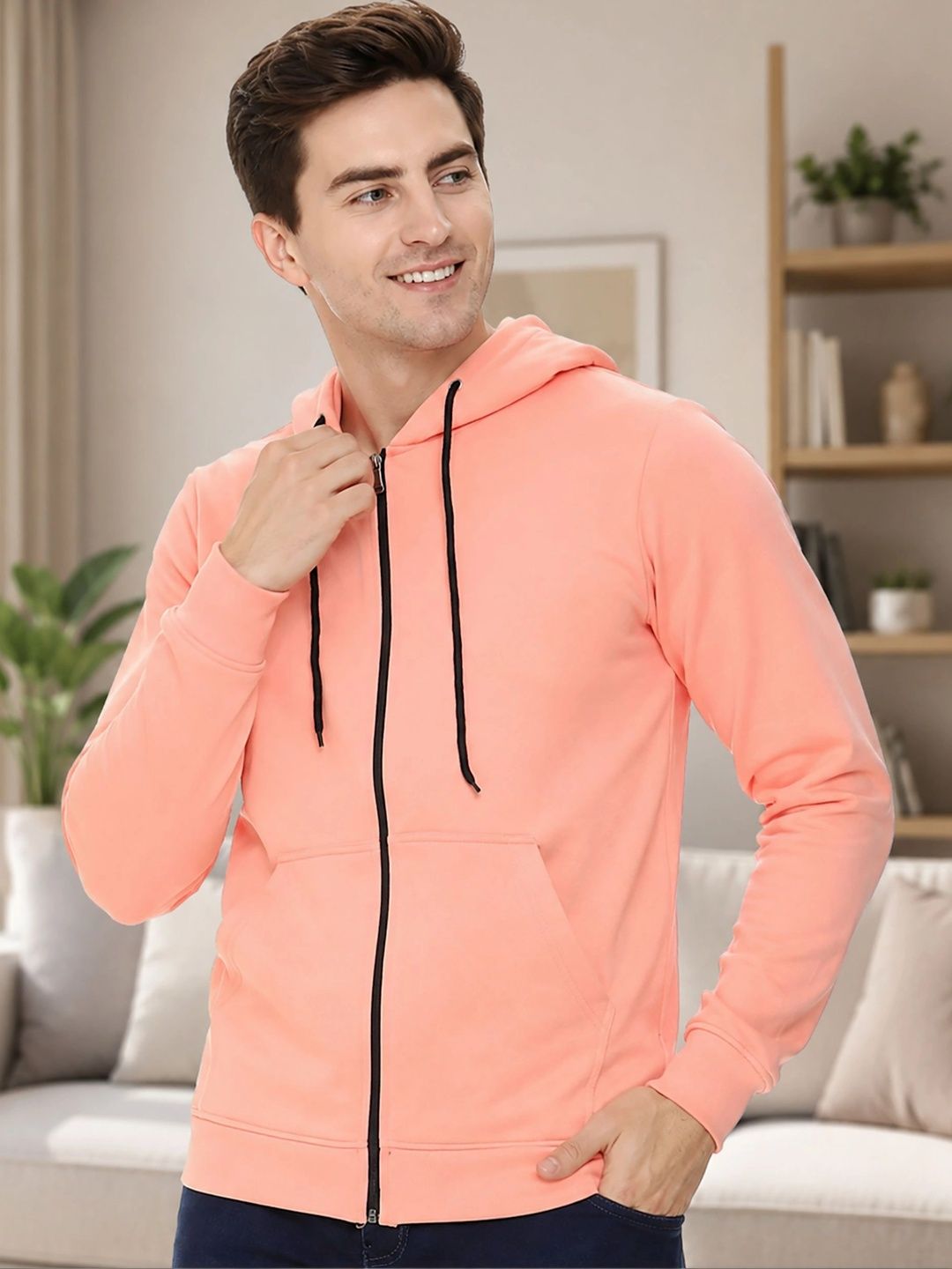THE BEETEL HOUSE Men Fleece Open Front Jacket-picture-24