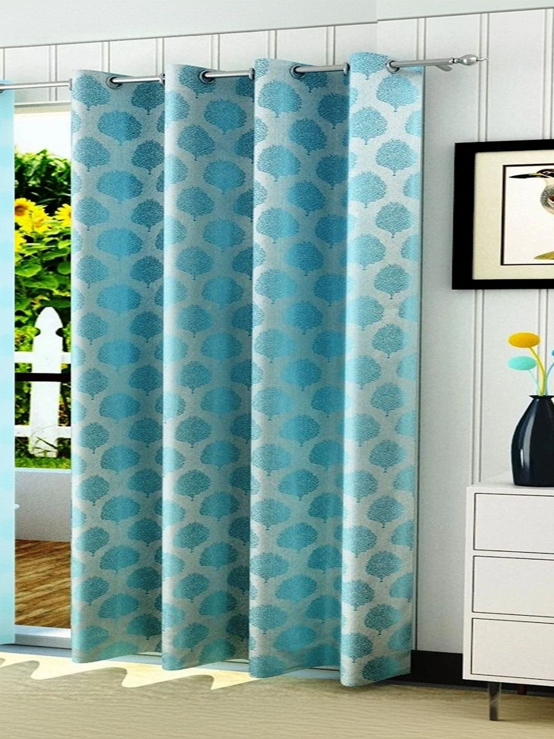 Vervique Blue Set of 2 Room Darkening Door Curtain-picture-39