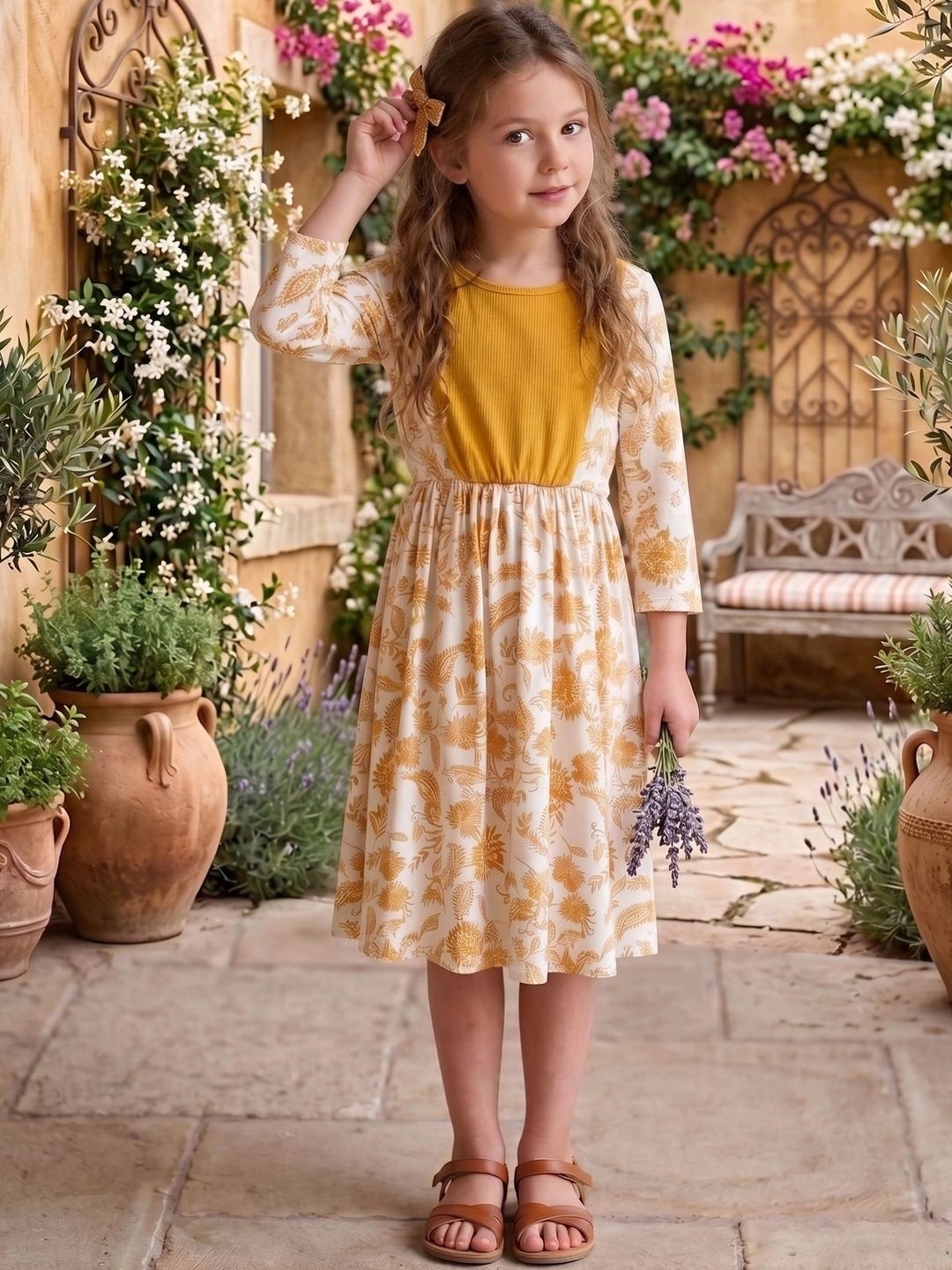 YK Floral Print A-Line Dress-picture-36