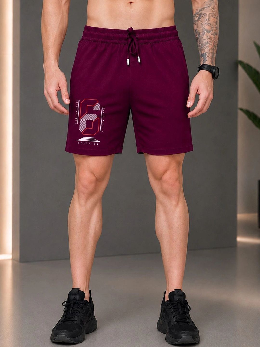 Dpassion Men Printed Training or Gym Sports Shorts-picture-26