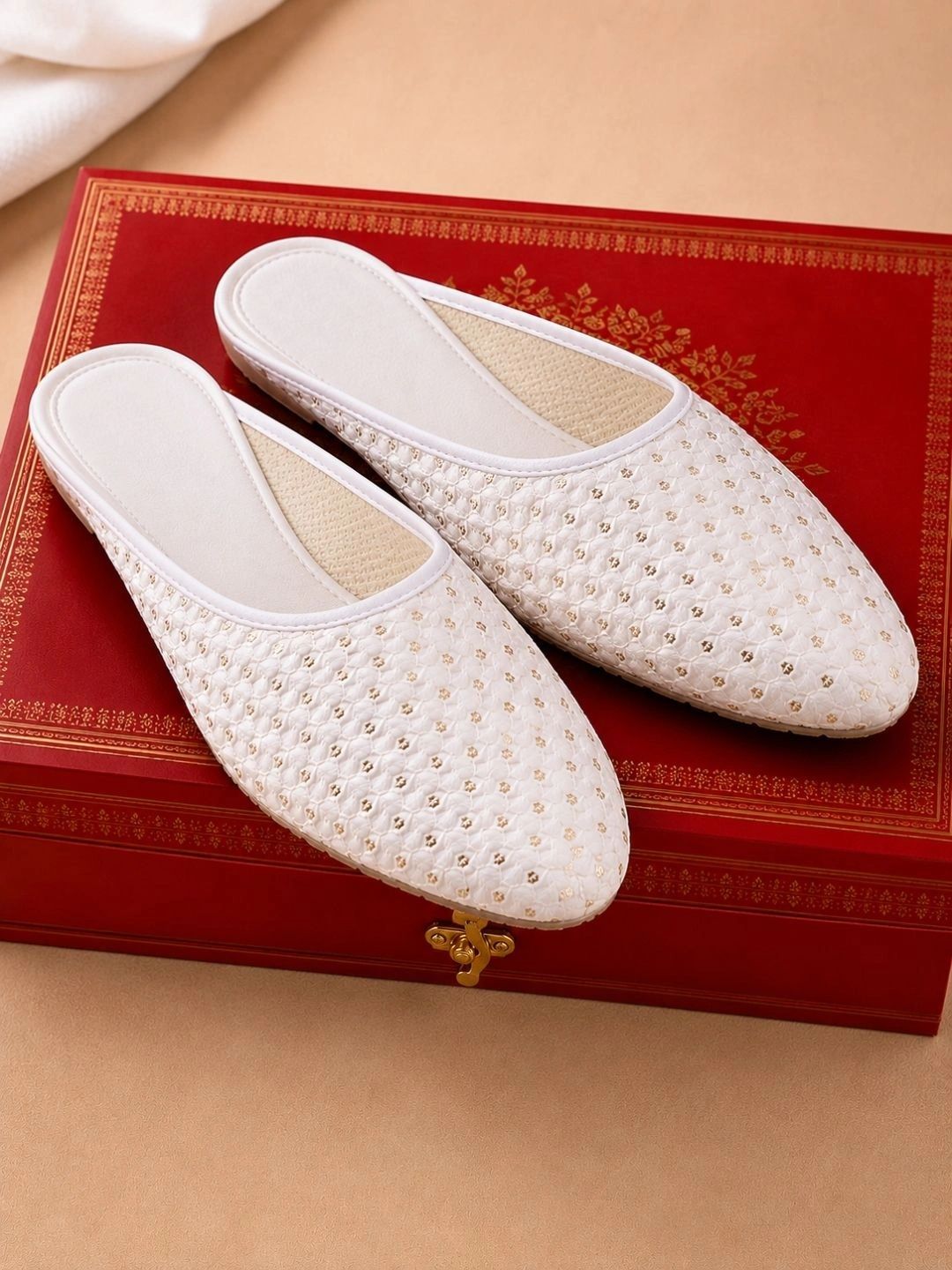 SZN Women Embellished Party Mules with Embroidered Flats-picture-32
