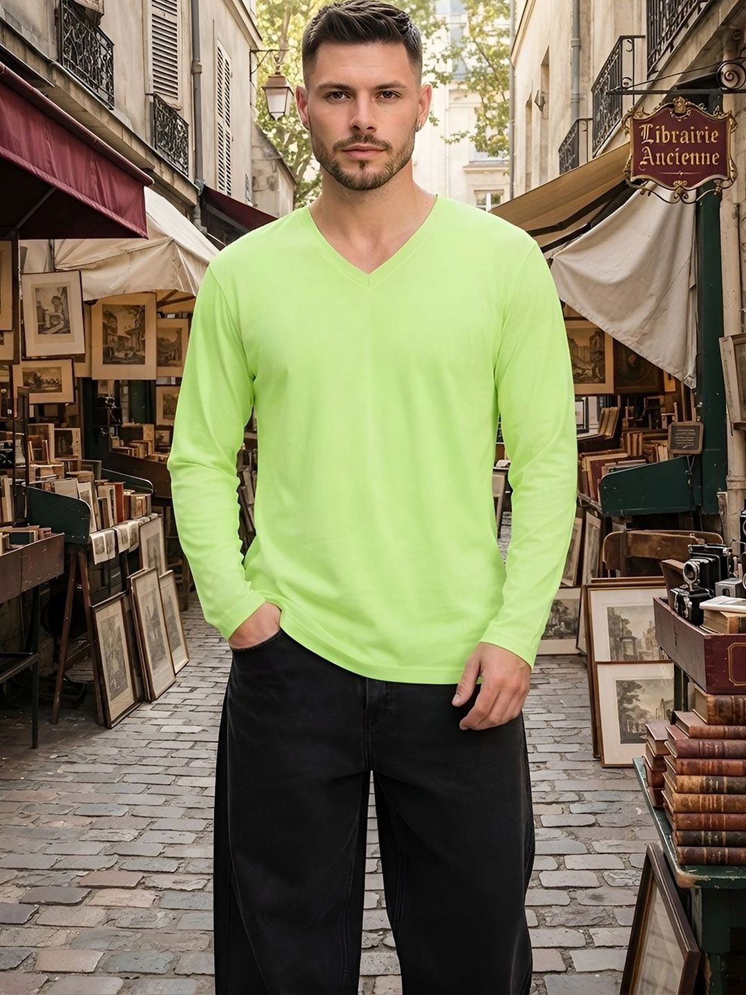 FBAR Men V-Neck T-shirt-picture-39