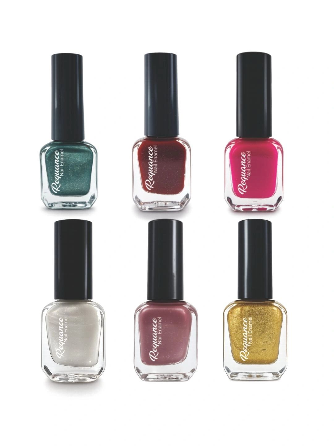 REQUANCE 6Pcs LongLasting Nail Polish-6ml Each Teal-Ruby-Pink-Golden Hours-Snow-Muted Rose-image-22