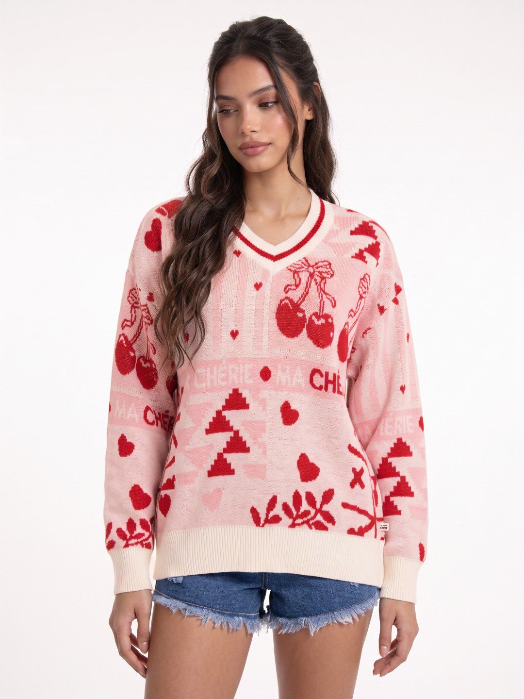glitchez Conversational Designed Relaxed Fit Knitted Pullover-picture-53