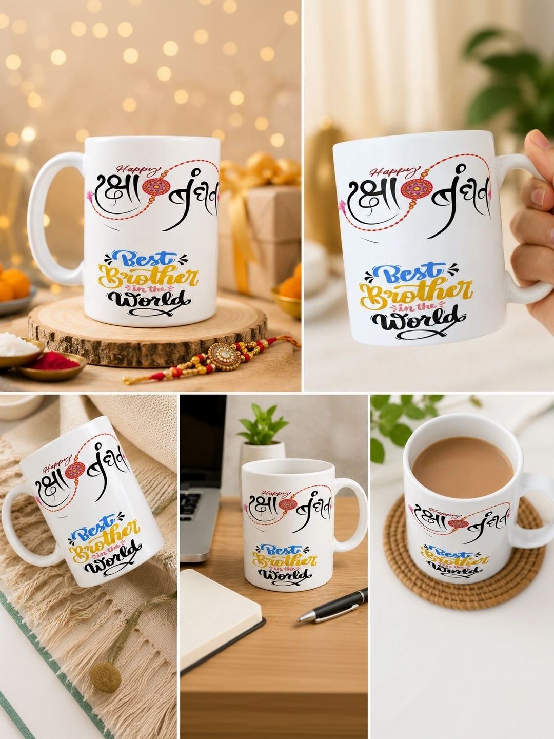 TAJNAN White Text or Slogans Printed Ceramic Glossy Mugs Set of Cups and Mugs-picture-10
