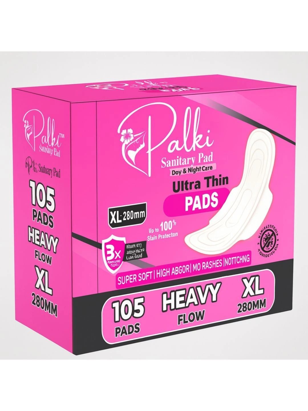 PALKI 12 Hour Protection Ultra Thin Sanitary Pad - XL - 105Pcs-image-19