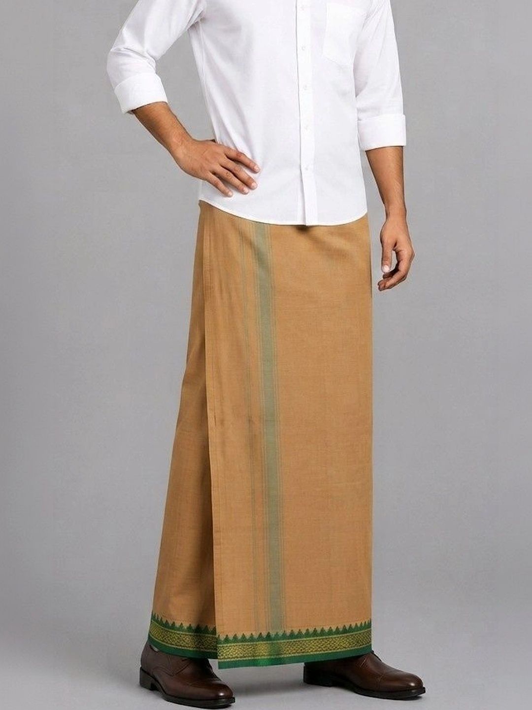Sharan Elegance Men Striped Cotton Dhoti Dhotis-picture-25