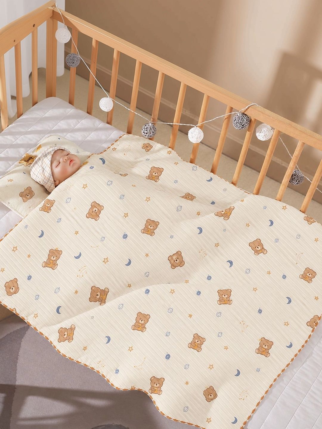 Teri Beri Beige Cartoon Characters 210 GSM Blanket-picture-47