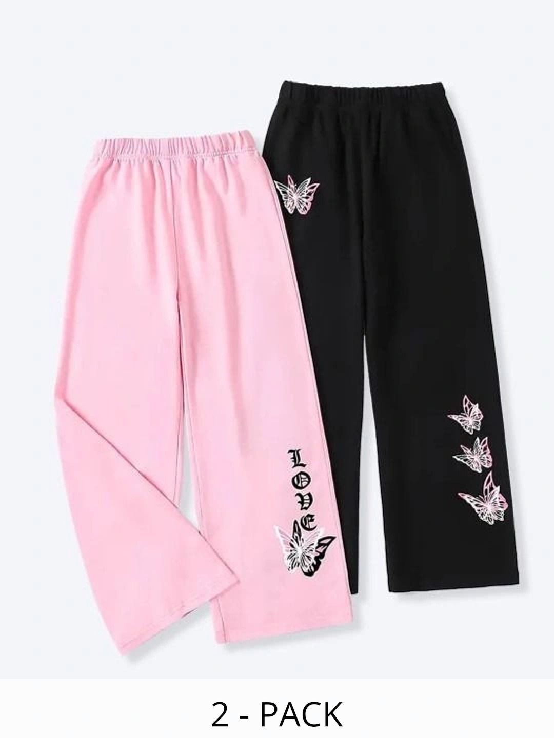 Drench Girls Pack Of 2 Printed Relaxed Pleated Trousers-picture-27