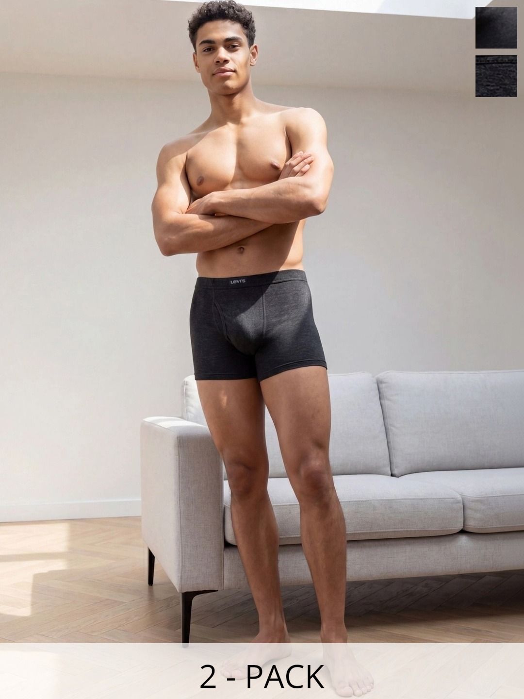 Levis Pack of 2 Cotton Solid Trunks-picture-18
