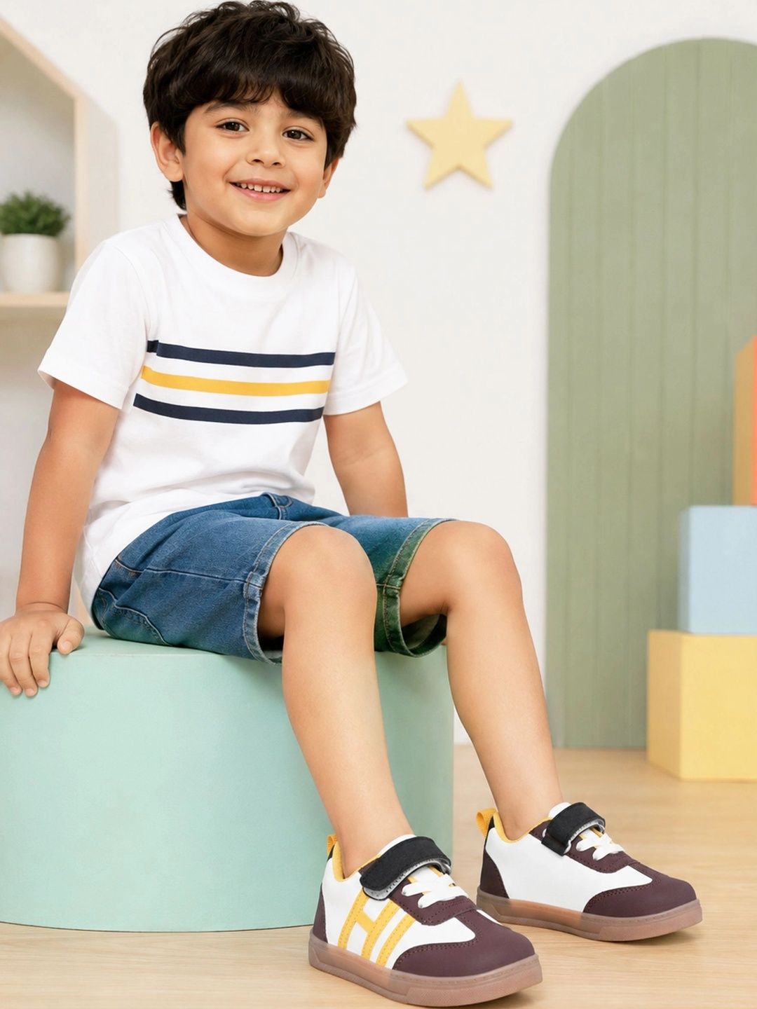 YK Unisex Kids Colourblocked Sneakers-picture-31