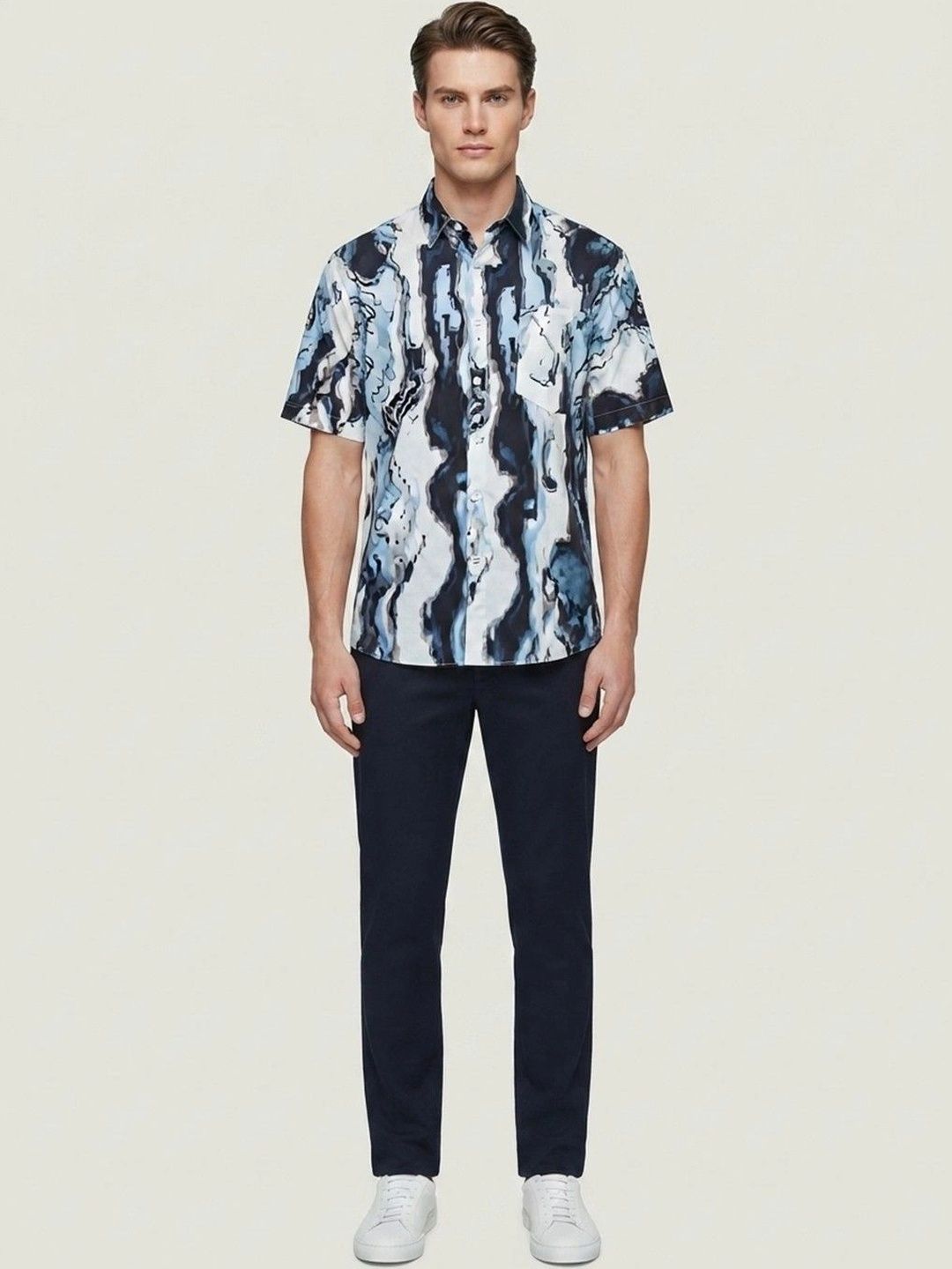 Suo Men Printed Casual Shirt-picture-44