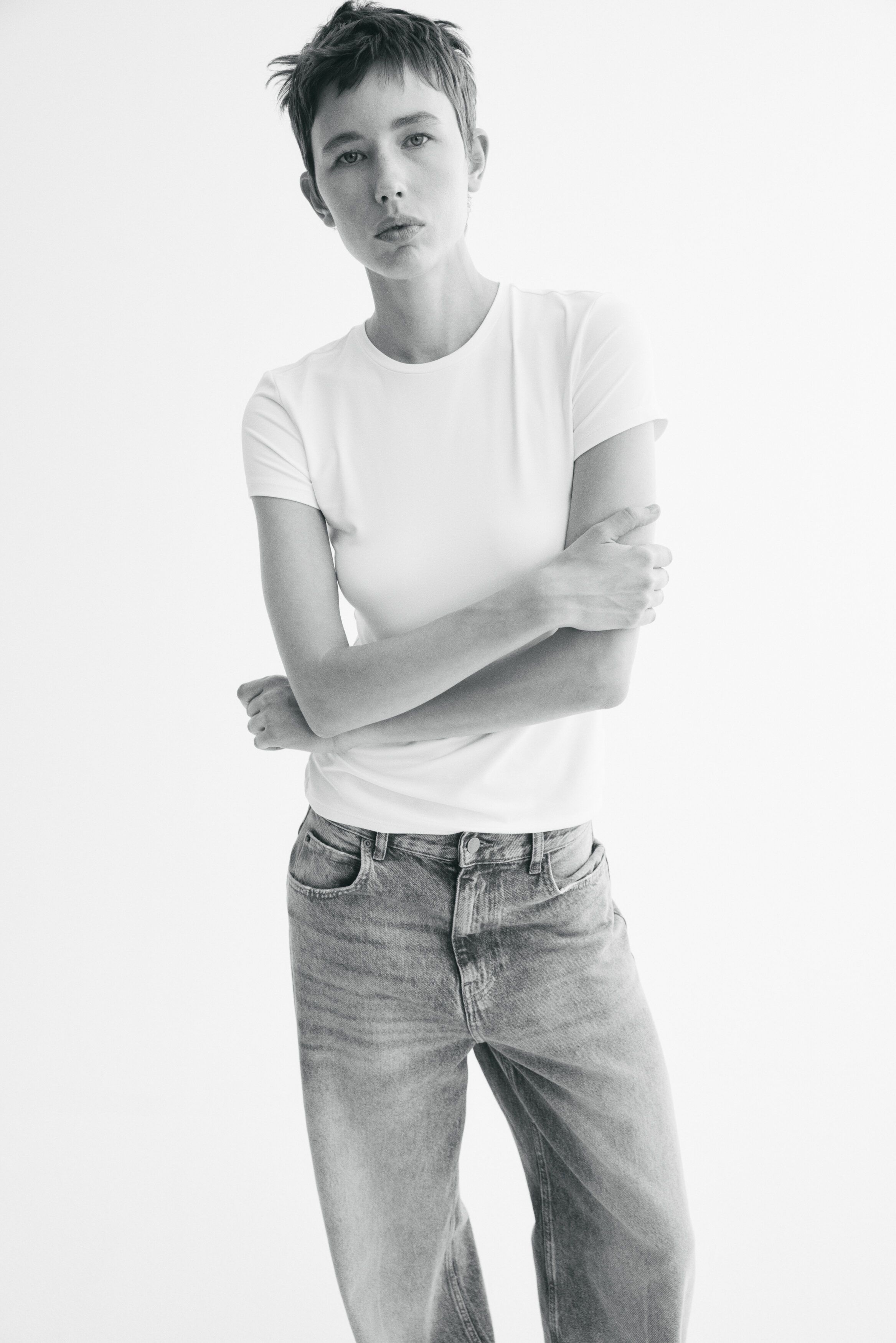 H&M H&M Women Fitted Microfibre T-shirt