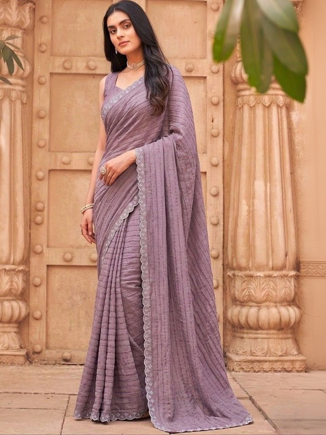 Sita Embroidered Silk Blend Saree-picture-25