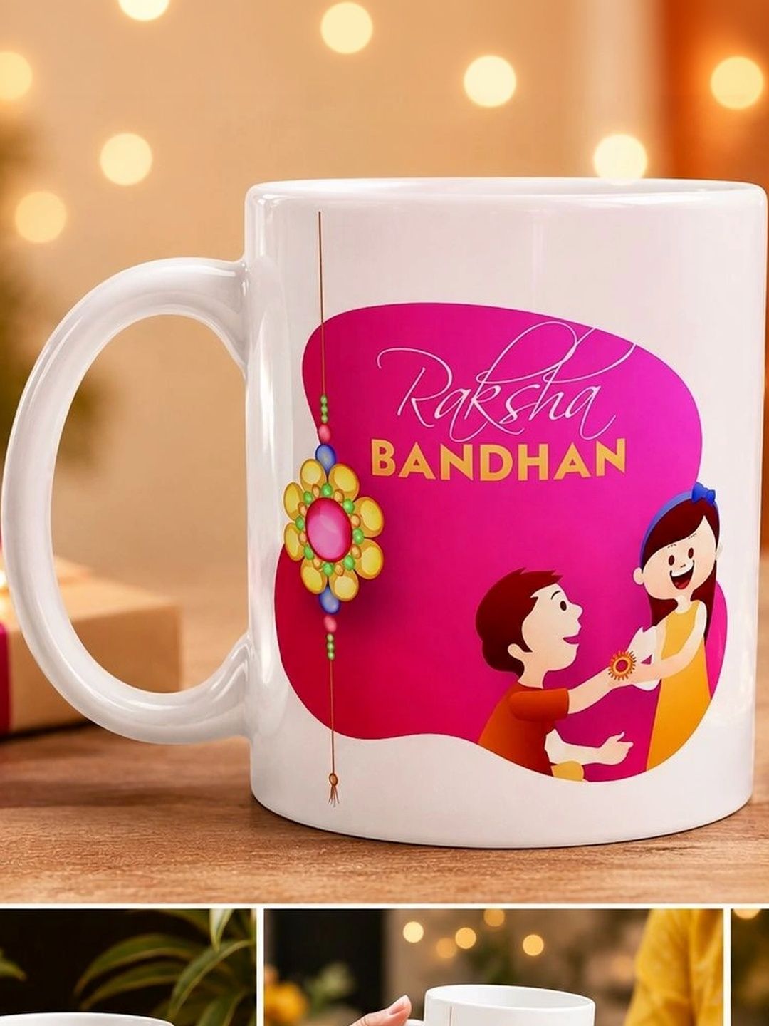 TAJNAN Pink Text or Slogans Printed Ceramic Glossy Mugs Set of Cups and Mugs-image-18