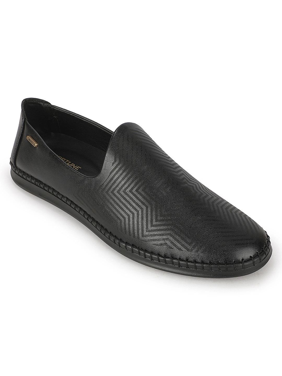 Liberty Men Textured PU Loafers-picture-21