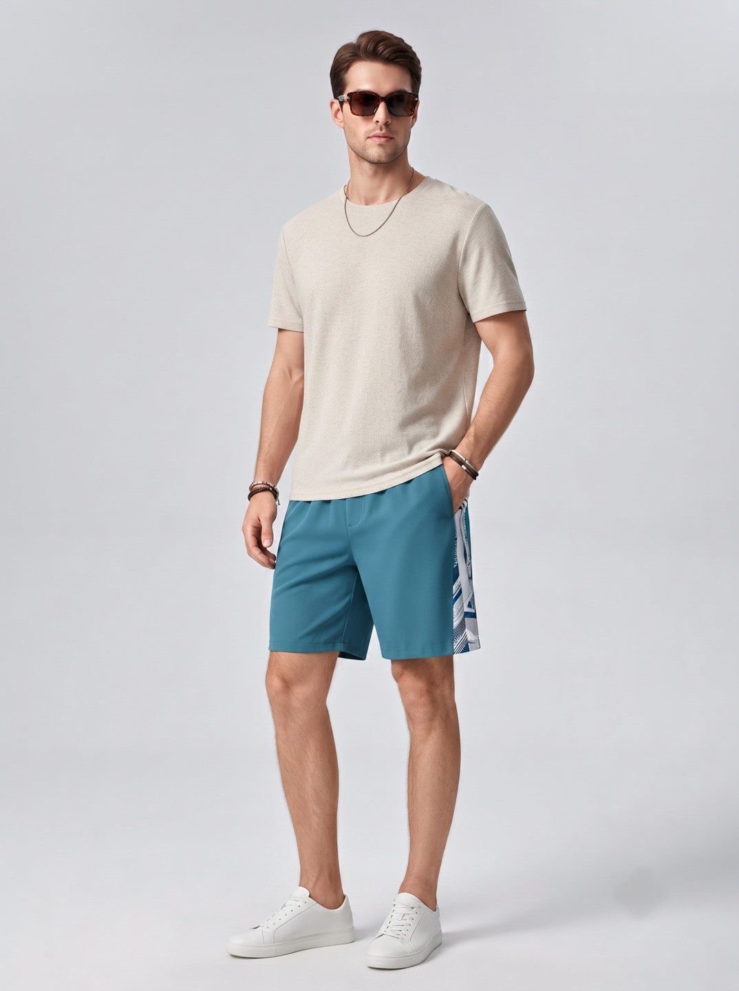 Suo Men Colourblocked Technology Shorts-picture-40