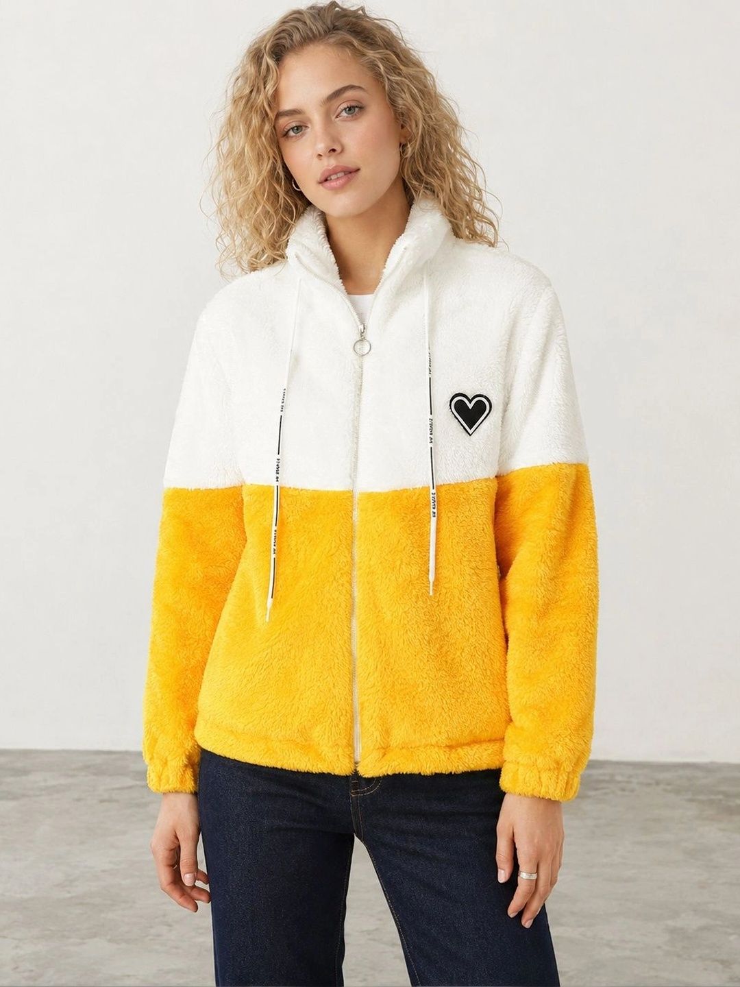 Muhuratam Women Colourblocked Woollen Puffer Jacket-image-36