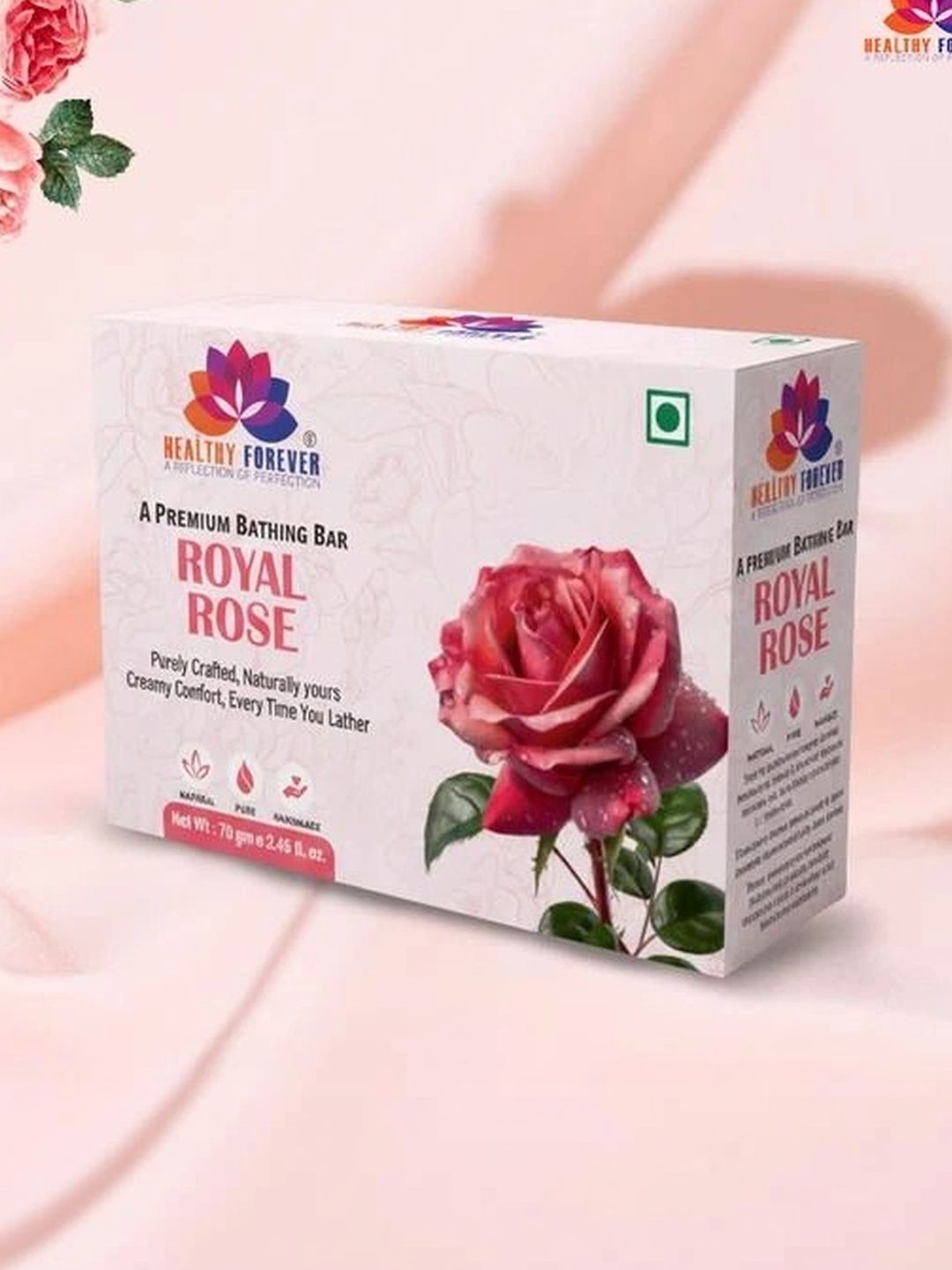 HEALTHY FOREVER Royal Rose Soap For Hydration - 70 g-image-48