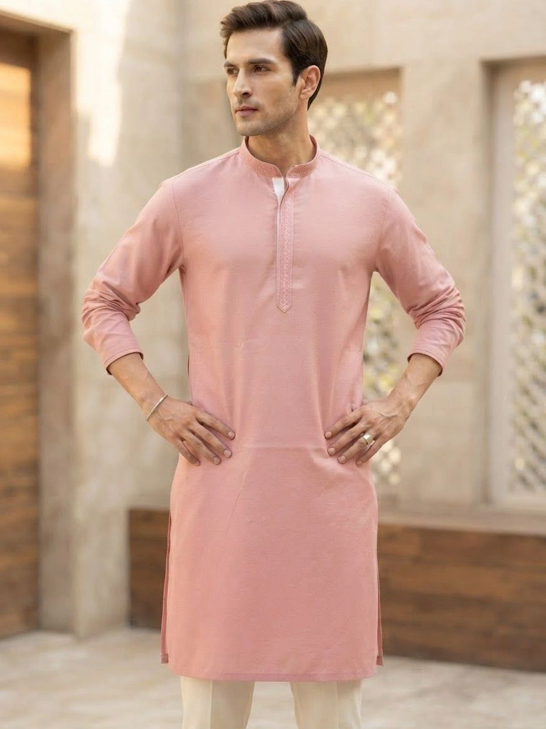 Rajlaxmi Men Thread Work Brocade Kurta-picture-27