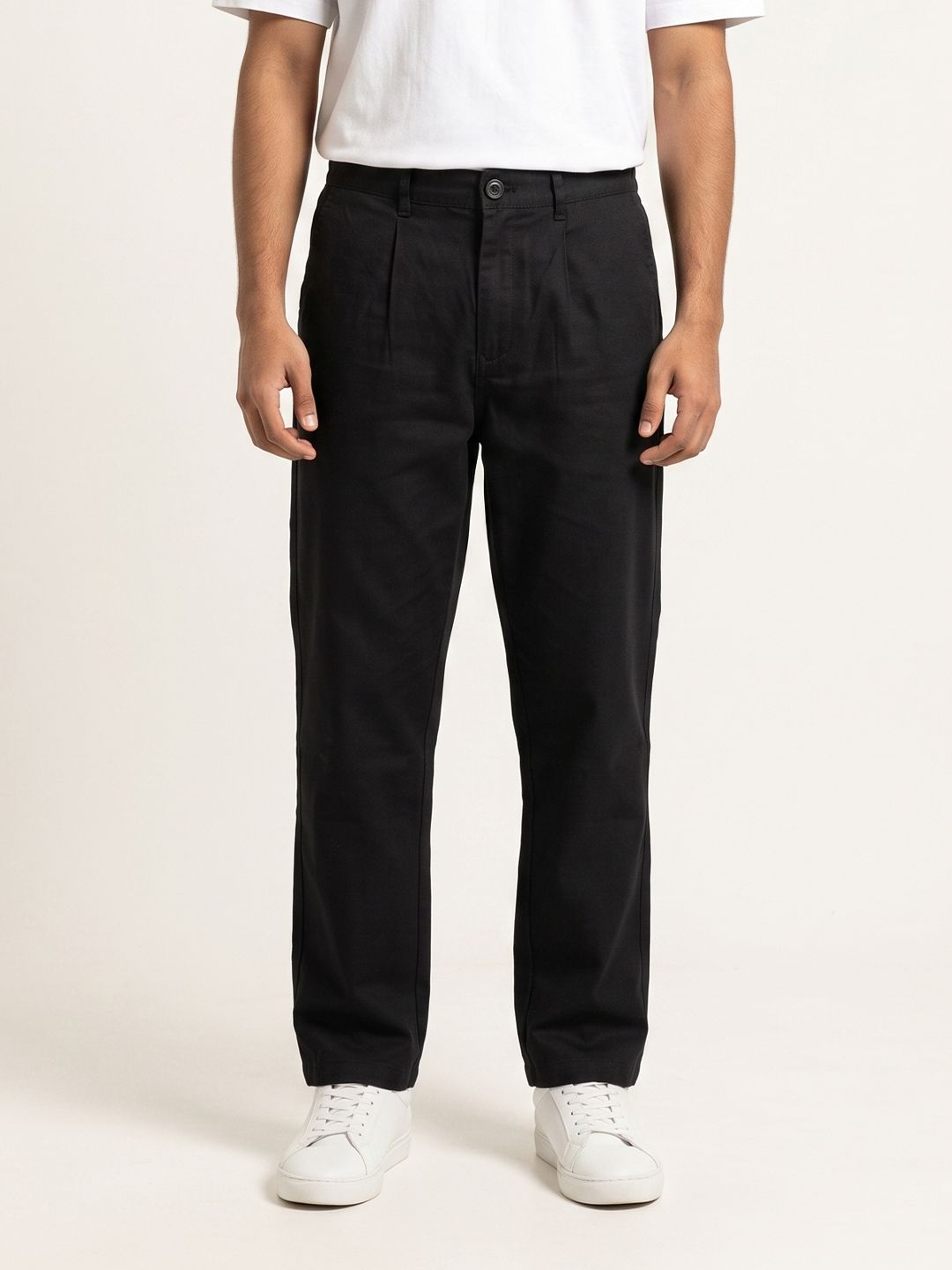 Mast & Harbour Men Relaxed Straight Leg Straight Fit Trousers-picture-30