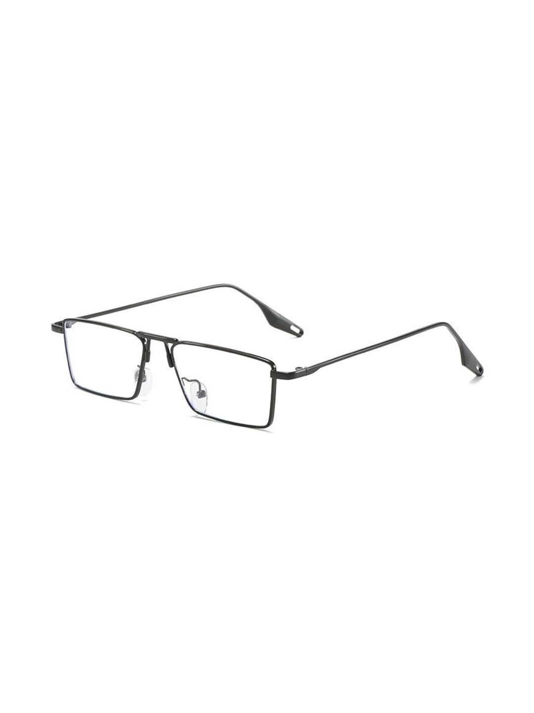 EYELLUSION Men Clear Lens & Black Rectangle Sunglasses-picture-55