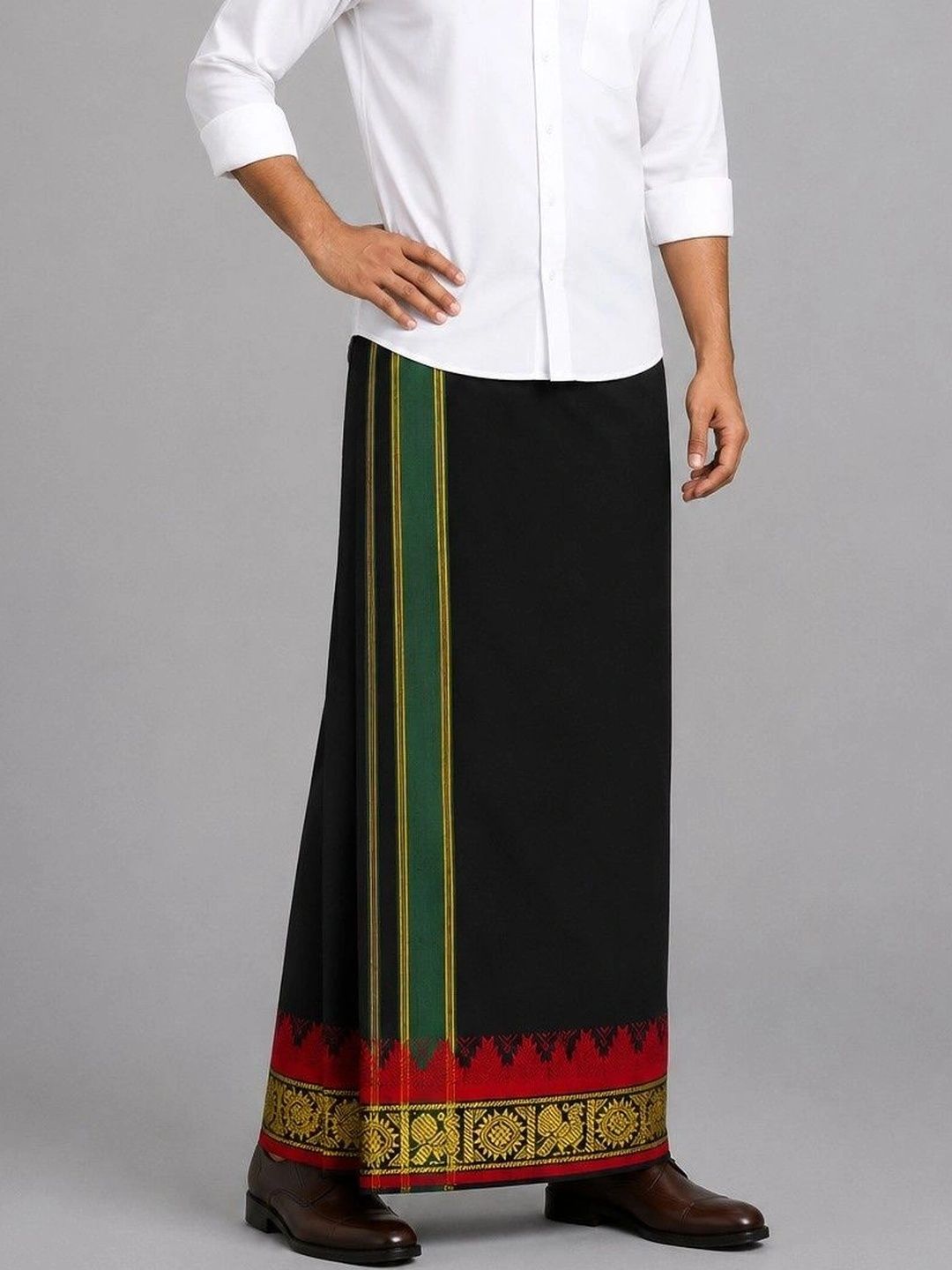 Sharan Elegance Men Cotton Dhoti Dhotis-image-10
