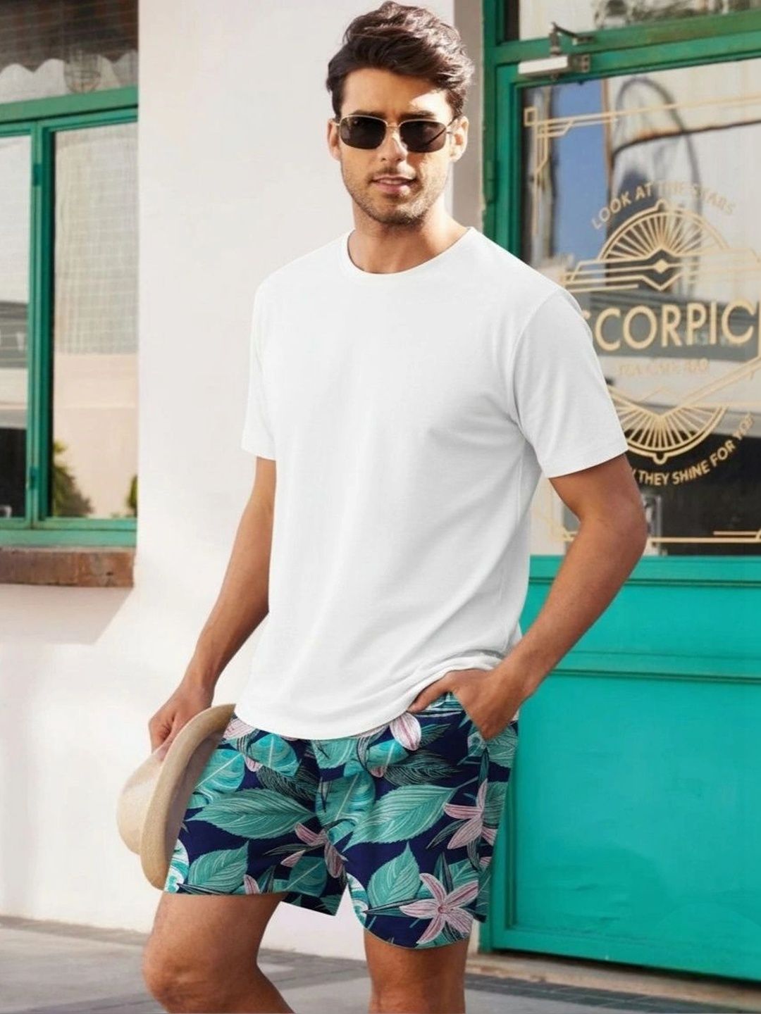 LERIYA FASHION Men Floral Printed High-Rise Shorts-picture-38