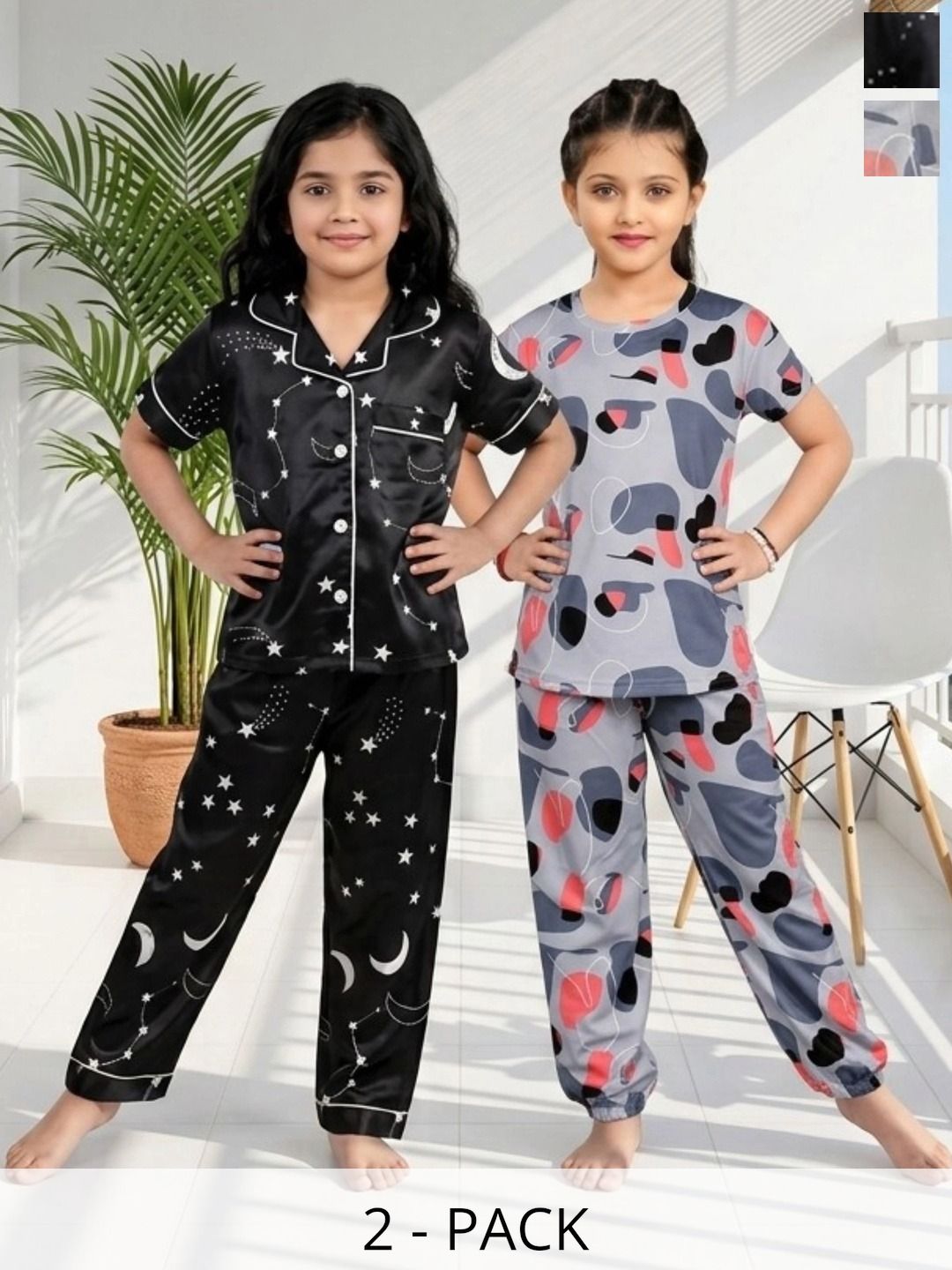 BAESD Girls Printed Short Sleeves Nightdress-picture-41