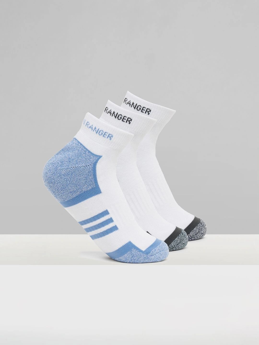 Urban Ranger by pantaloons Men Pack of 3 Cotton Blend Assorted Patterned Ankle Length Socks-image-19