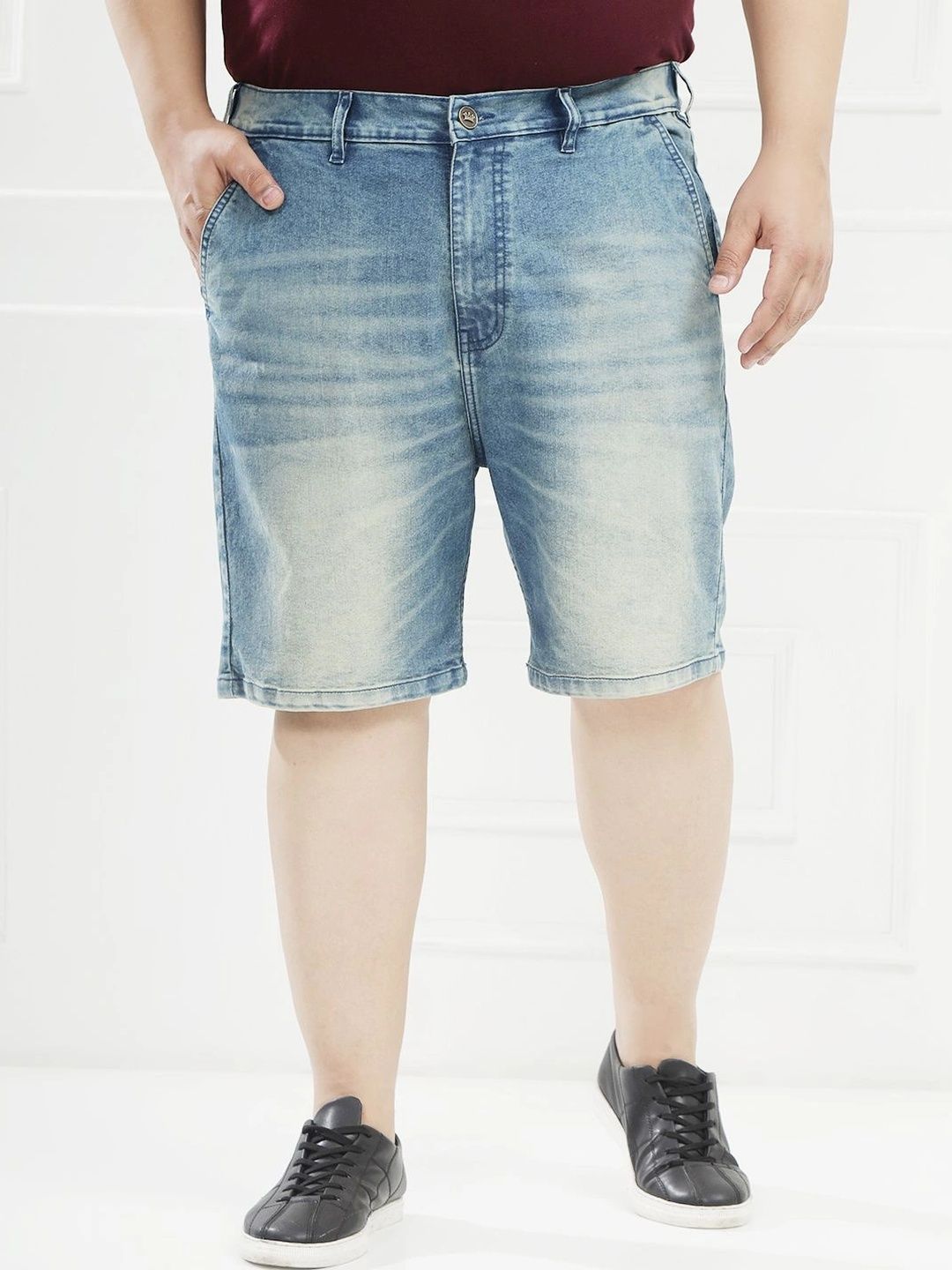 John Pride Men Washed Denim Blend Denim Shorts-picture-49