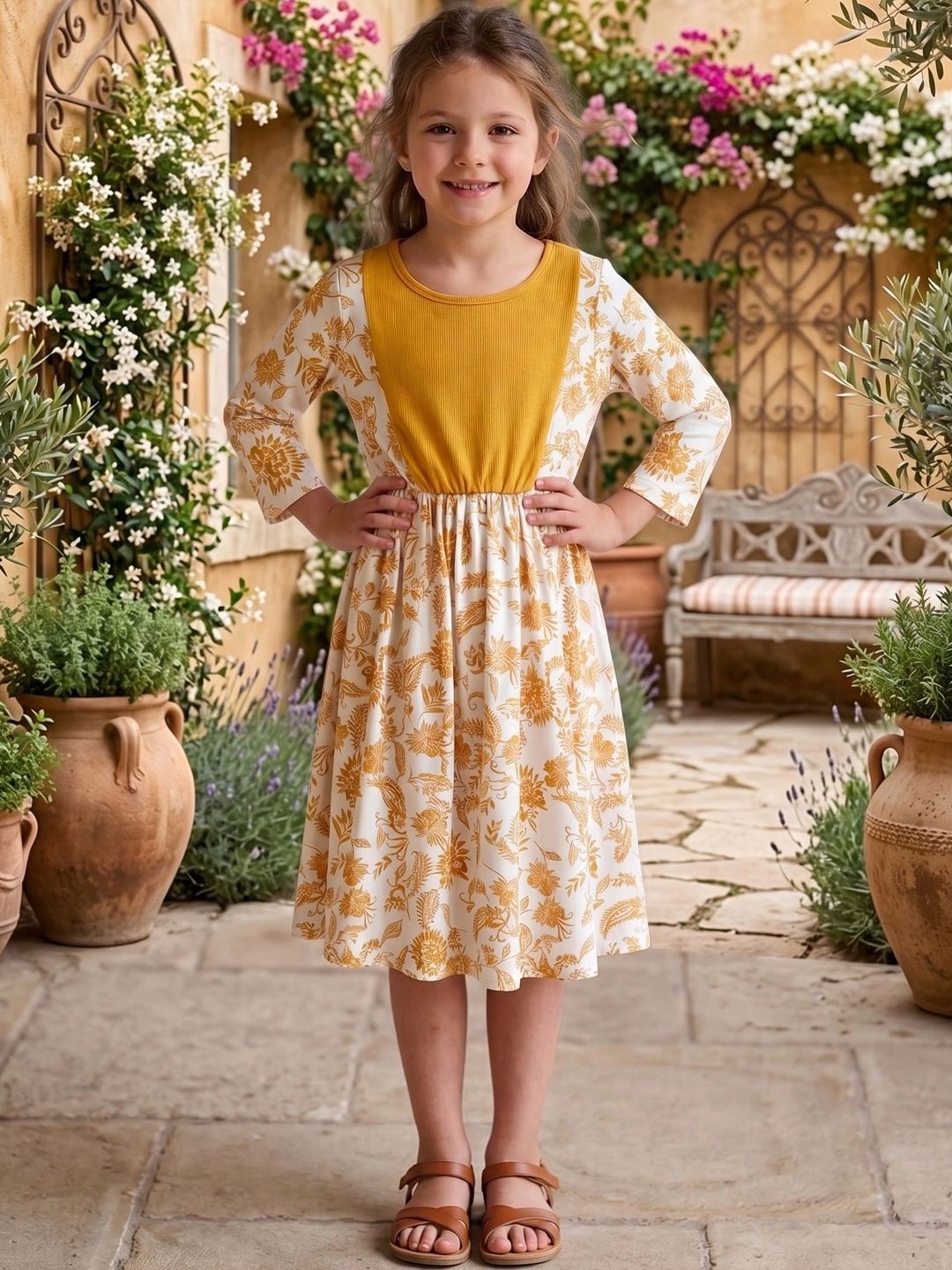 YK Floral Print A-Line Dress-picture-37