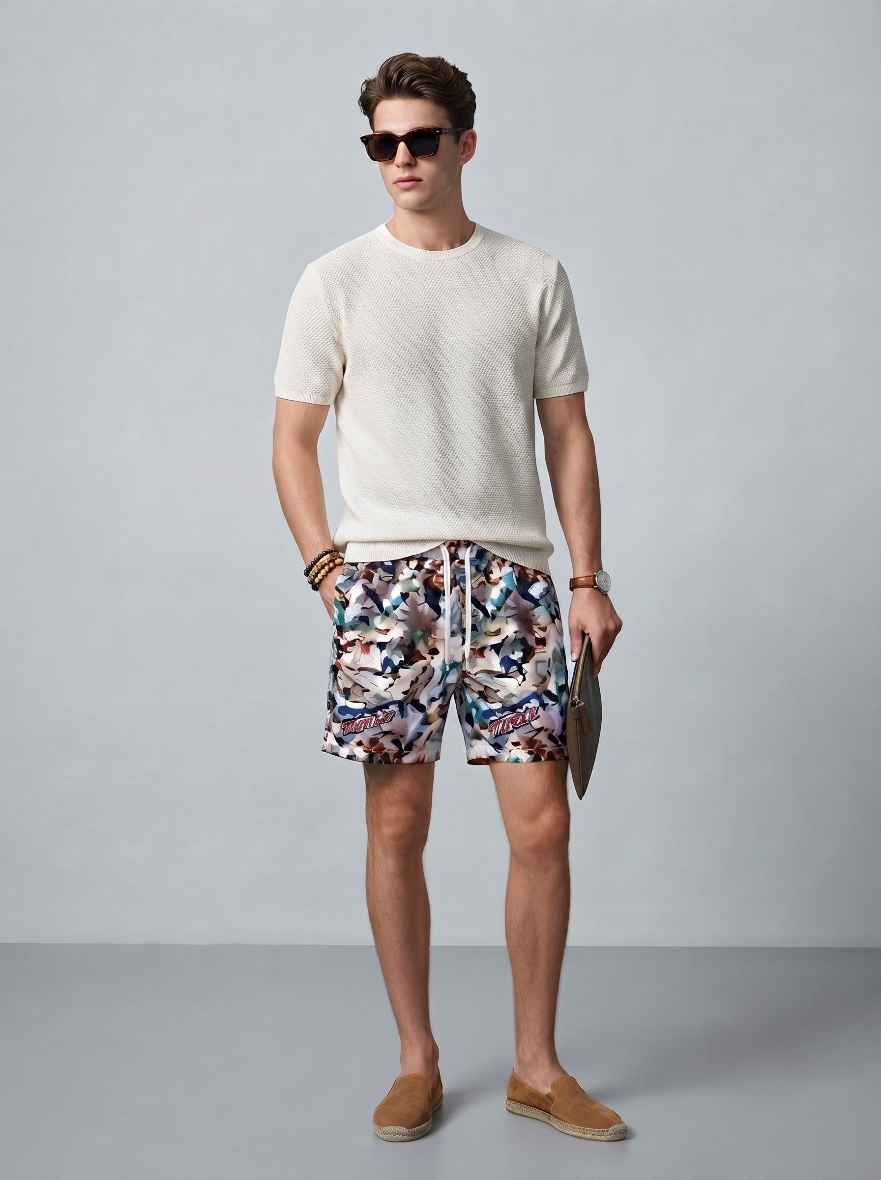 Suo Men Printed Shorts-picture-33