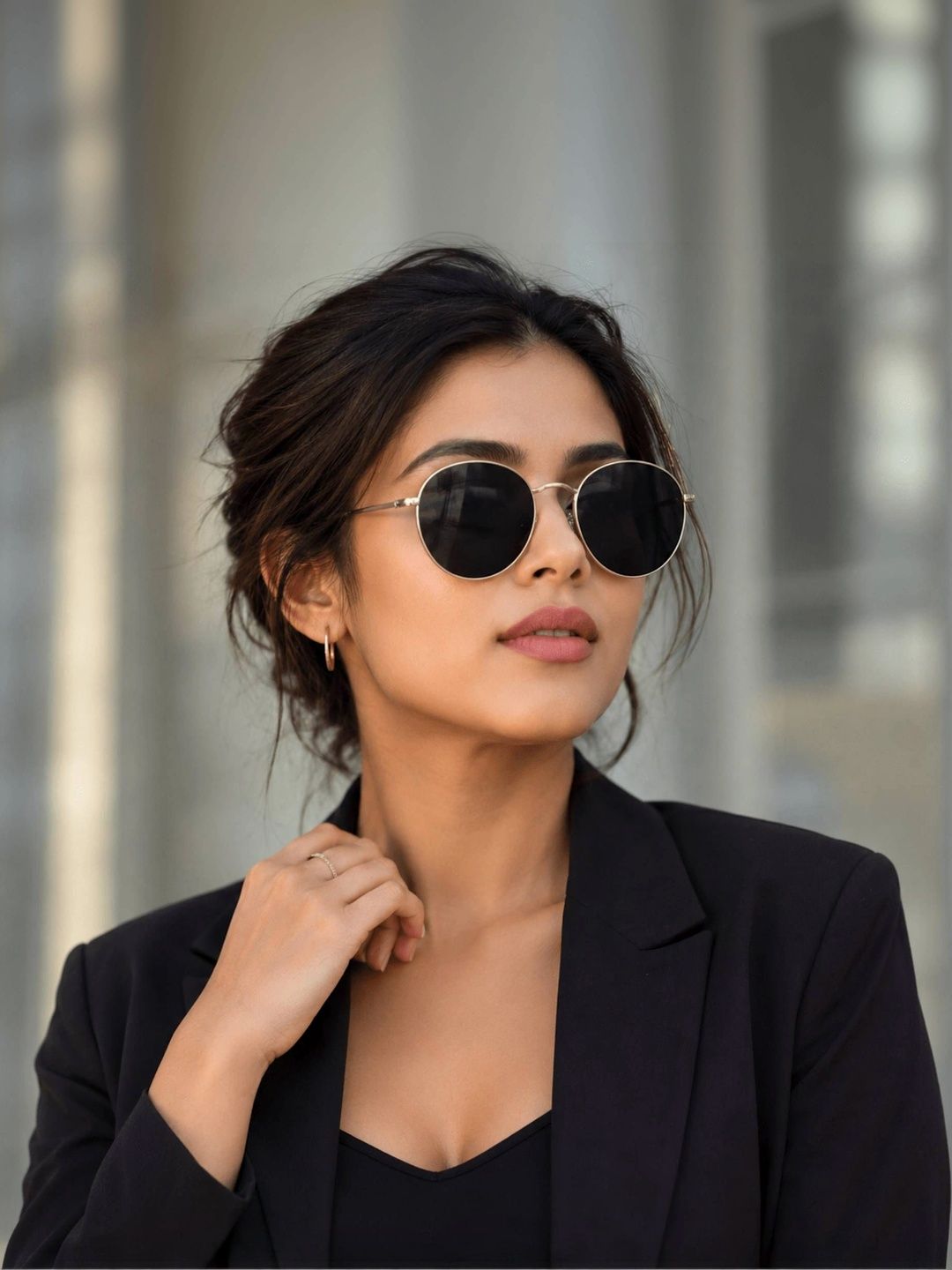 LensKandy Unisex Black Lens & Silver-Toned Round Sunglasses with-picture-45