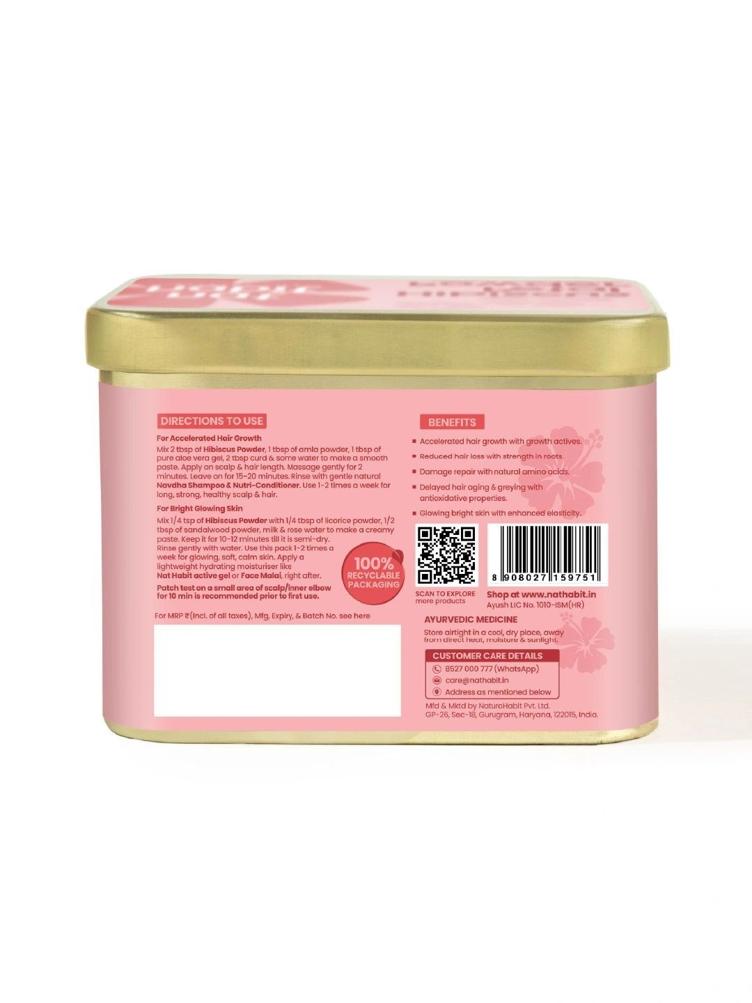 Nat Habit Pure Hibiscus Powder - 100 g-picture-46
