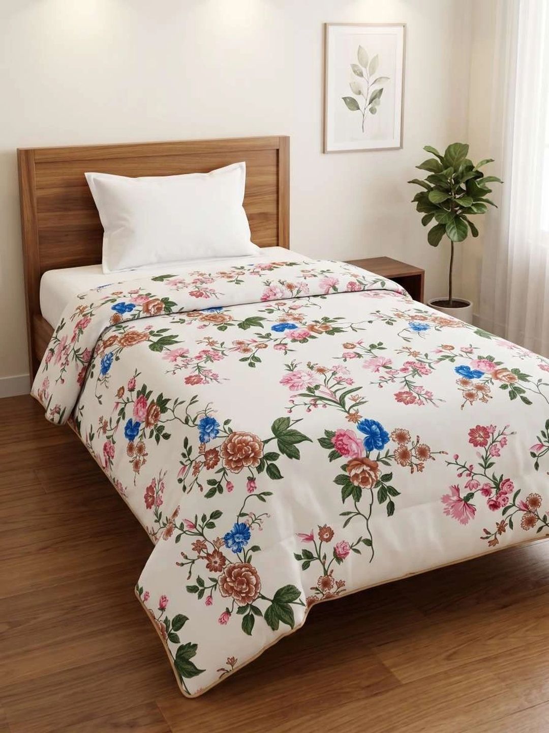 MAFATLAL Multicoloured Floral Microfiber 120 GSM Quilt-picture-37