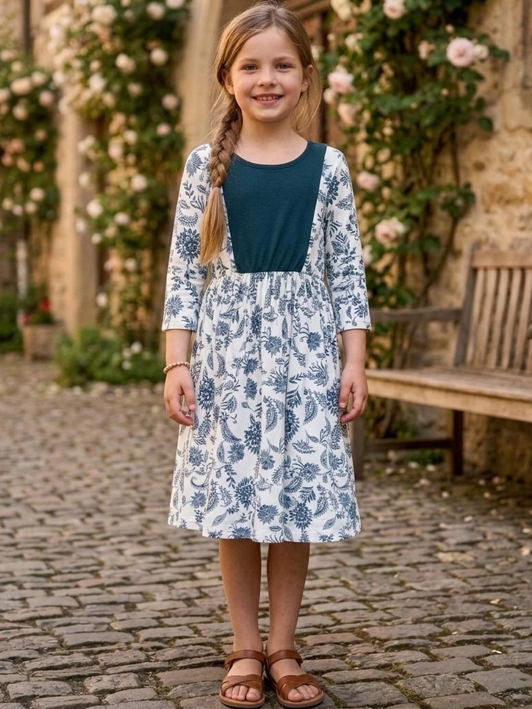 BAESD Floral Print A-Line Dress-picture-23