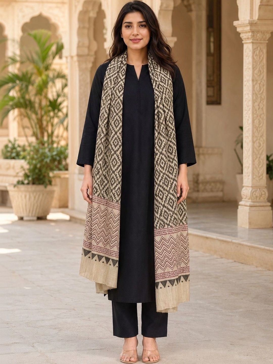 Rahigomar Women Ethnic Motifs Regular Kurta with Trousers & With Dupatta-picture-51