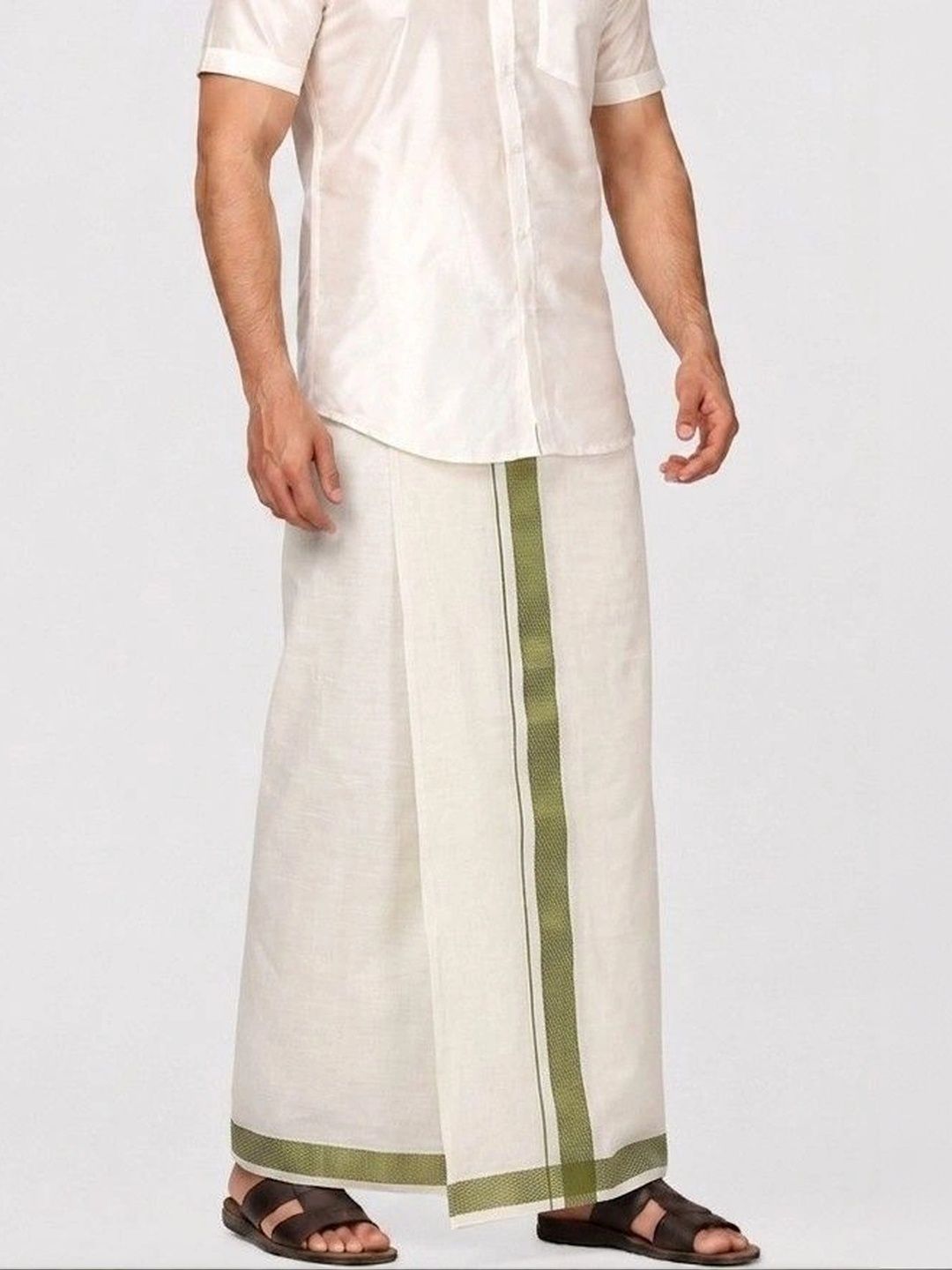 Sharan Elegance Men Striped Cotton Dhoti Dhotis-image-21