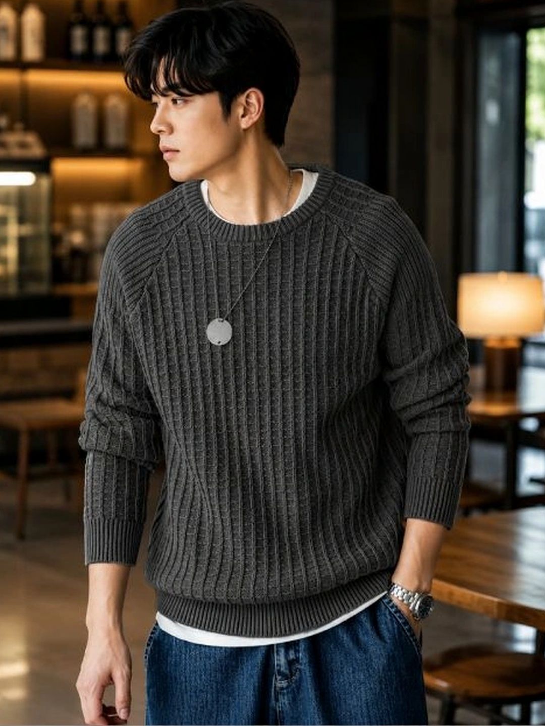 fashlook Men Ribbed Woollen Pullover-picture-29