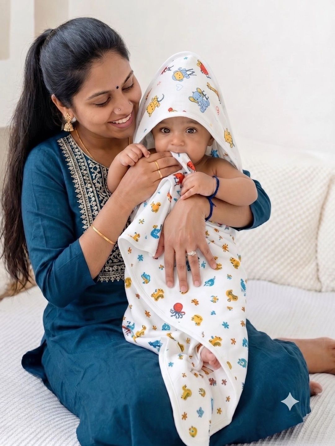 Tharunsha Elite 3-Layer Baby Hooded Towel-image-14