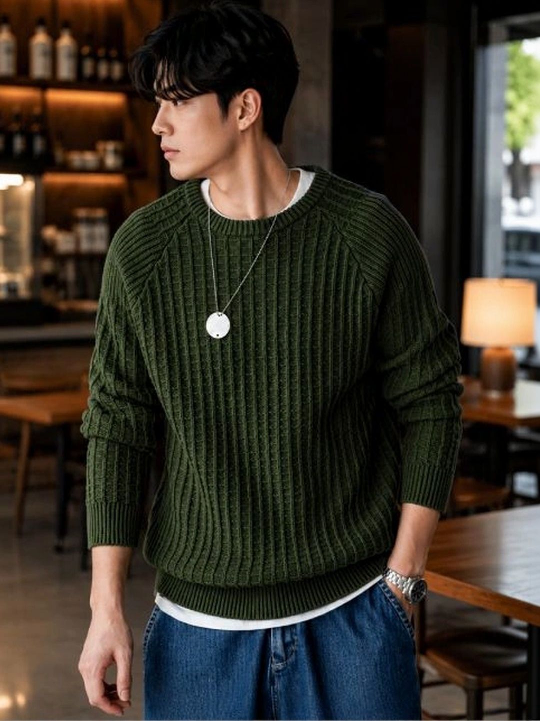 fashlook Men Ribbed Woollen Pullover-picture-36