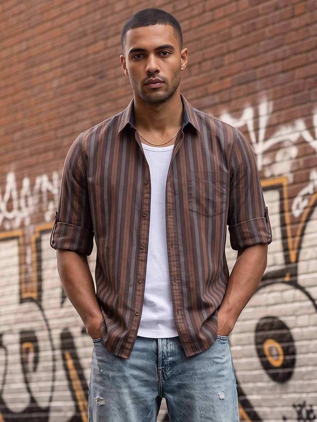 The Roadster Life Co. Striped Casual Shirt-picture-41