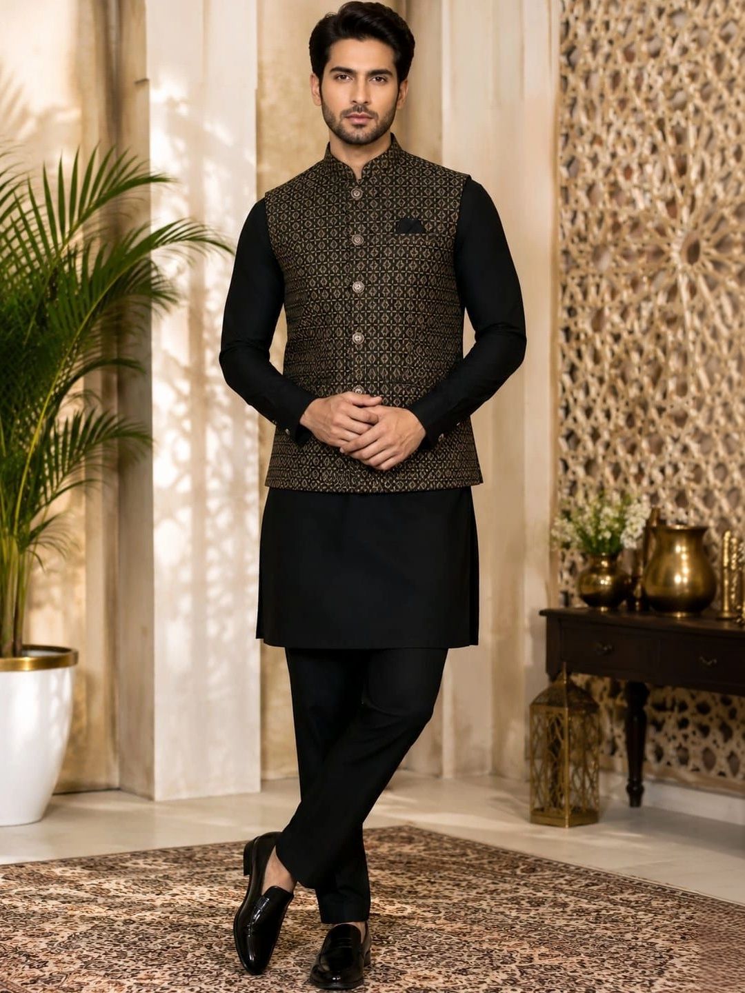 TRENDS OF ETHNIC Woven Design Nehru Jackets-picture-22