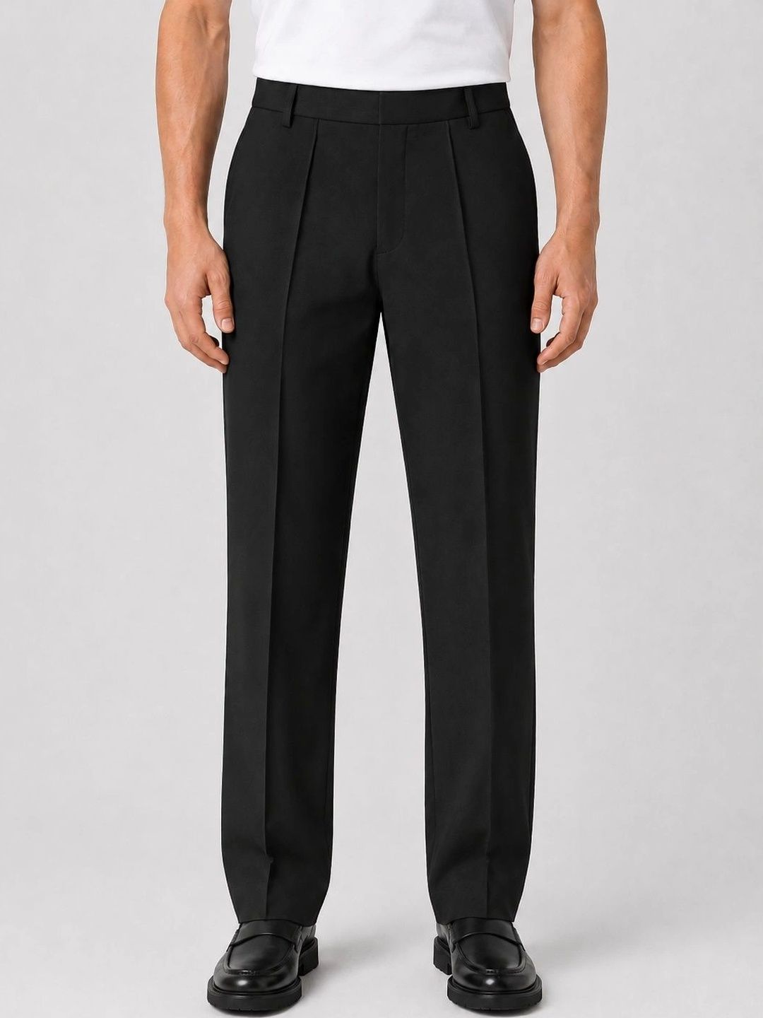 NOWI Men Easy Wash Pleated Trousers-image-47