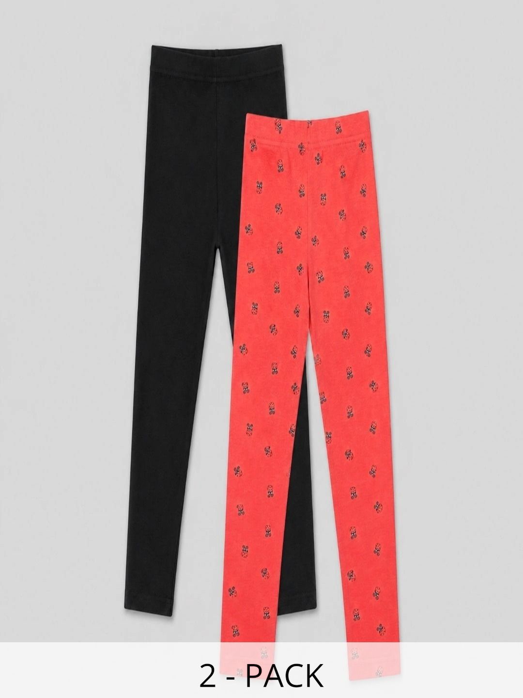 PLUM TREE Girls Pack Of 2 Printed Ankle Length Leggings-picture-13