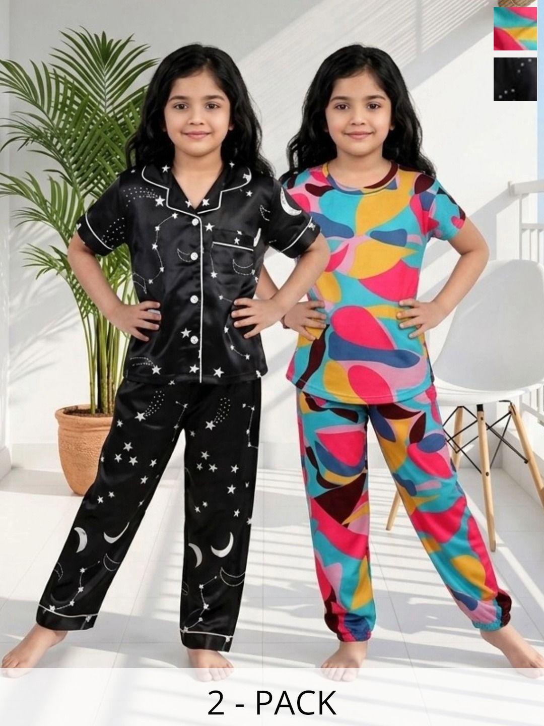 BAESD Girls Printed Short Sleeves Nightdress-picture-36